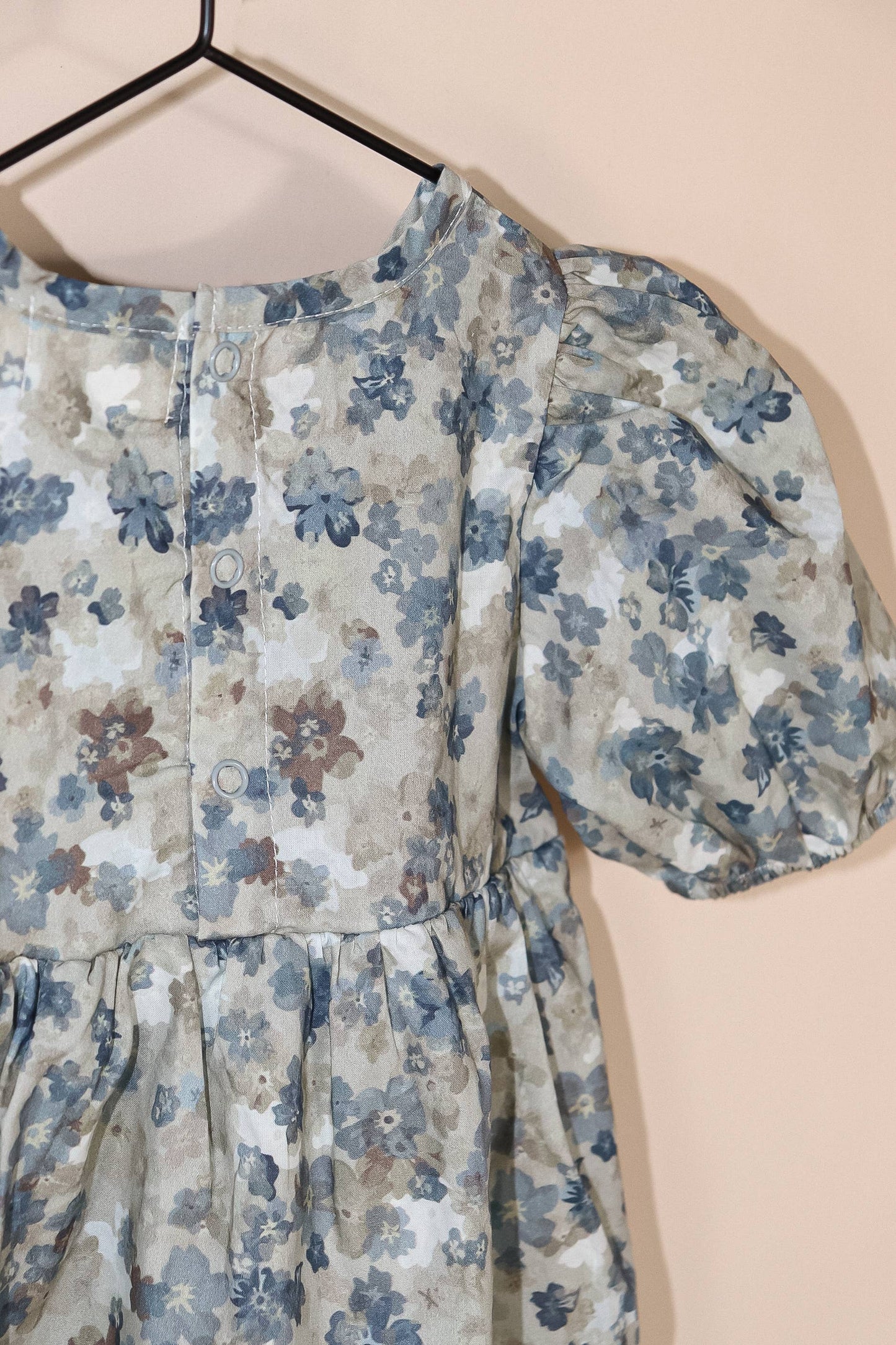 Forget-Me-Not Floral Dress w/ Puff Sleeves & BLOOMERS |