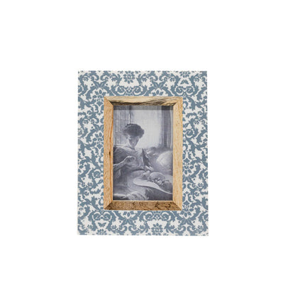 4x6 Blue Damask Picture Frame