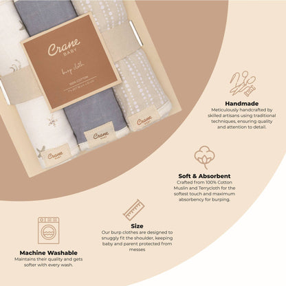 Cove 3-pc. Baby Burp Cloth Set (Ocean)