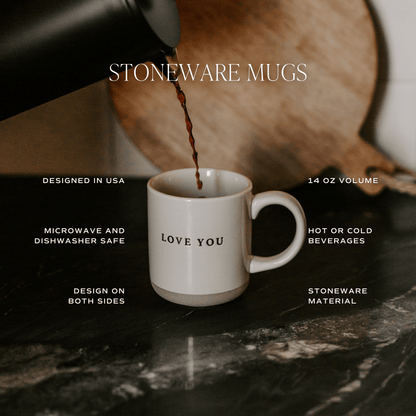 Snowflakes Stoneware Coffee Mug - Christmas Decor