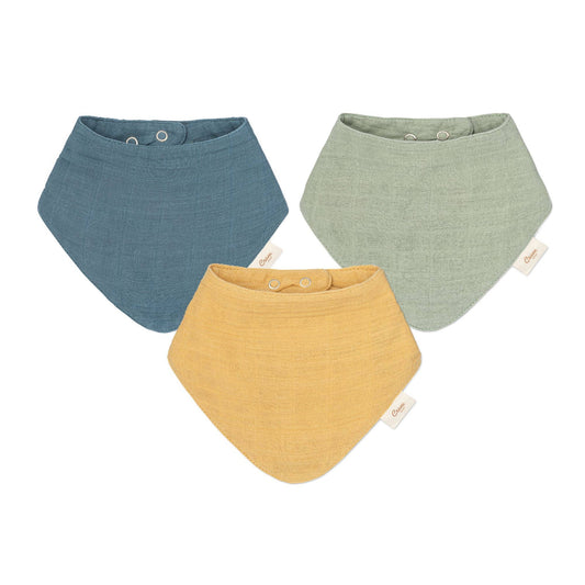 Muslin 3-Pc. Bib Set - River