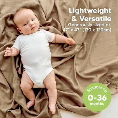 KeaBabies Lumi Muslin Swaddle Blankets