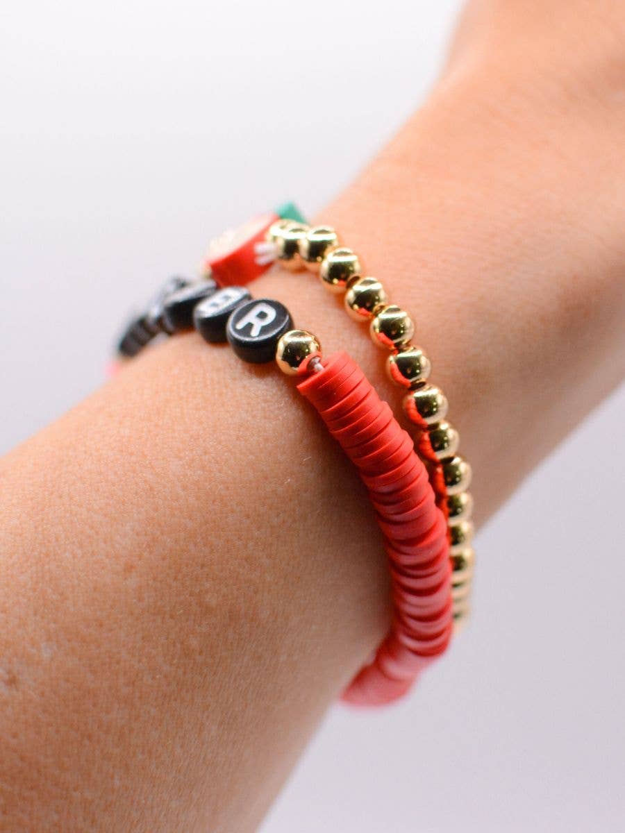 Red TEACHER Bracelet set