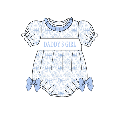 DADDY'S GIRL Smocked Bubble Romper