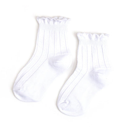 White Frill Midi Socks