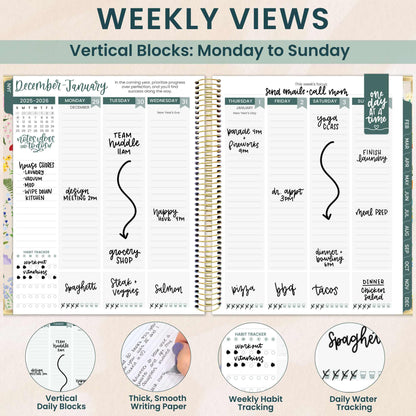 Green 2026/Floral 2026 Planner