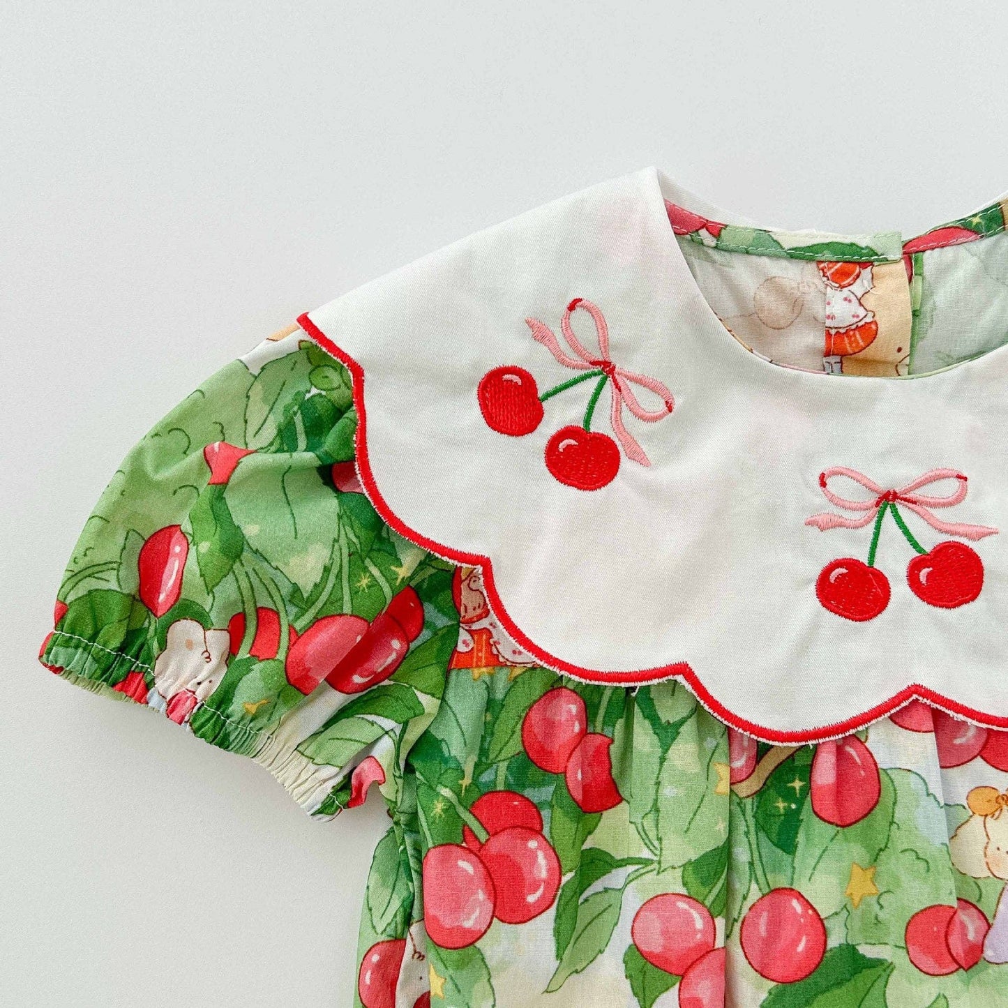 Patchwork Cherry Pattern Onesie