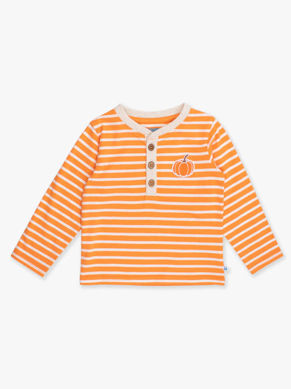 Orange Stripe Pumpkin Henley