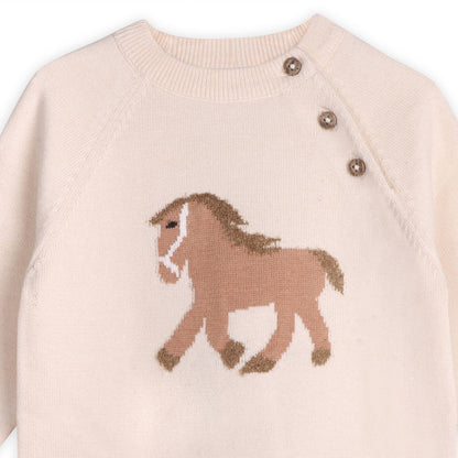 Horse Jacquard Sweater Pullover