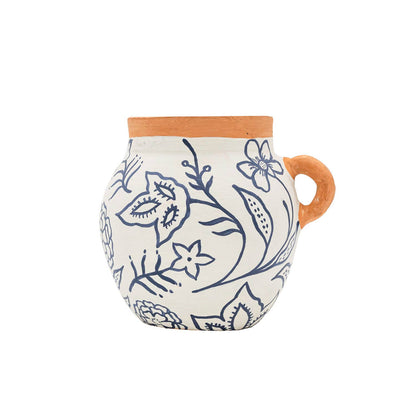 Marguerite Blue Floral Bud Vase