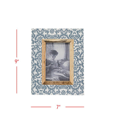 4x6 Blue Damask Picture Frame