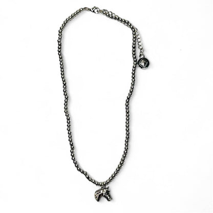 16" 18K Gold Plated Necklace with Horse Head Charm