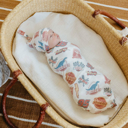 Knit Swaddle Blanket - Disney Pixar Bumper Stickers