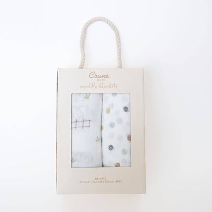 Farmhouse Tractor/Dot Swaddle Set