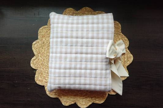 Milk & Honey Bible Sleeve – Tan & White Handmade Bible Cover