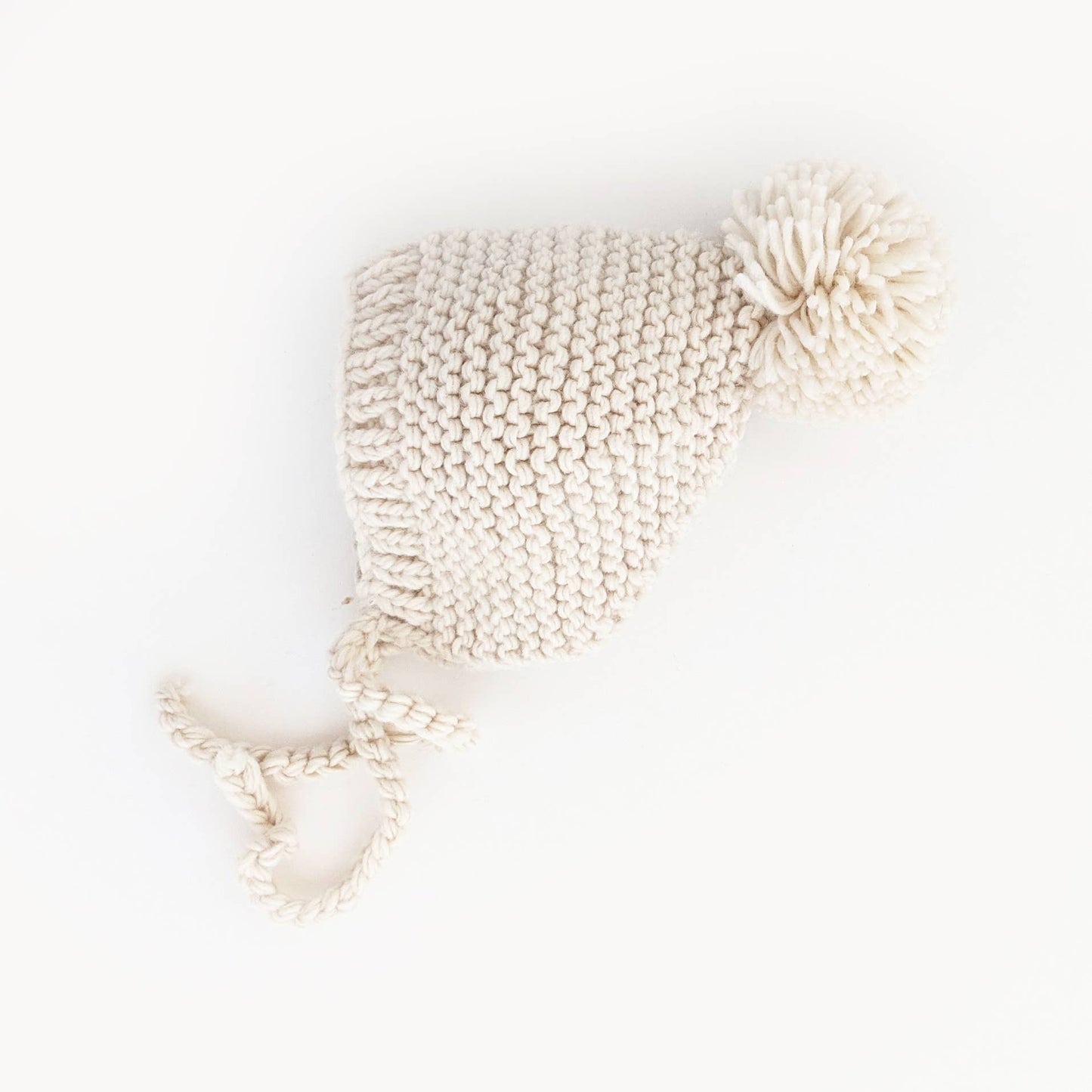 Natural Garter Stitch Bonnet Baby & Kids