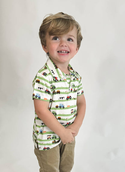 Farm Stripes SS Polo Shirt