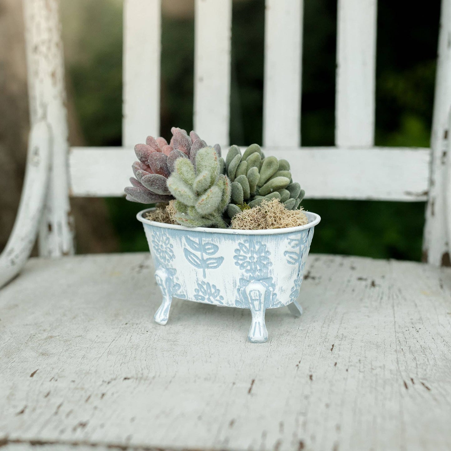 Claire Floral Blue Bathtub Soap Dish