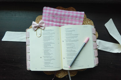 Gingham Grace Bible Sleeve - Handmade Bible Cover