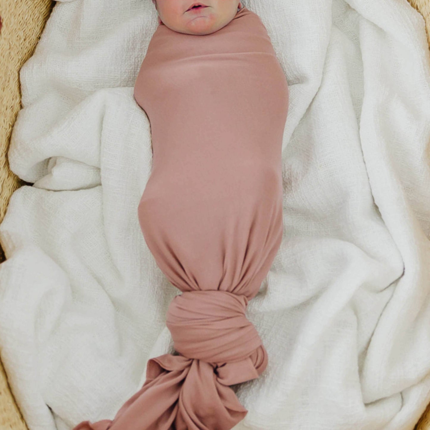 Knit Swaddle Blanket - Pecan