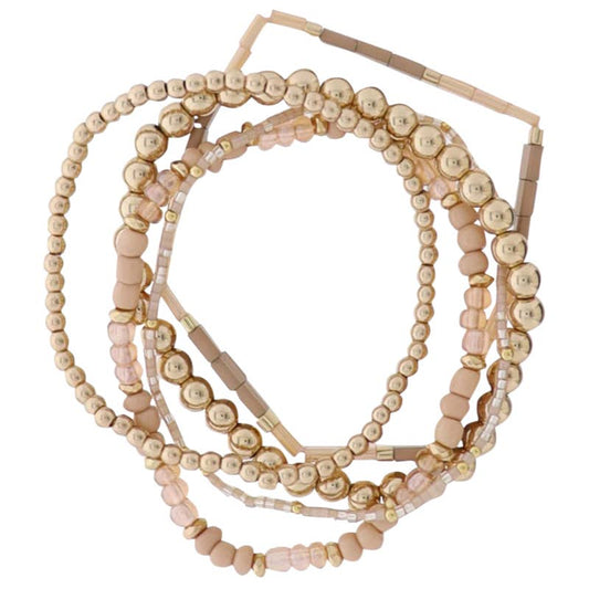 Brown, Gold, Tan Bracelet