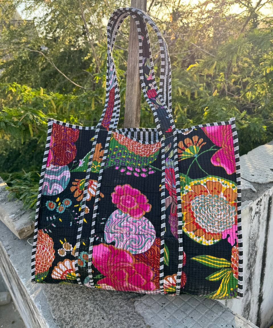 Tropicana Cotton Quilted Tote