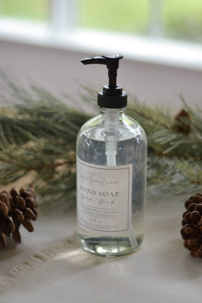 Winter Woods Hand Soap In Glass Jar | Made In USA
