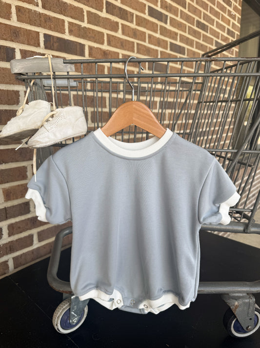 Sullivan Romper in Light Blue