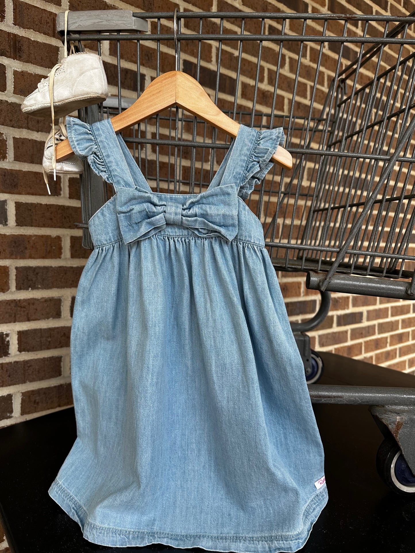 Denim Flutter Dress