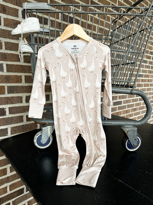 Silly Goose on the Loose Bamboo Zippy Romper