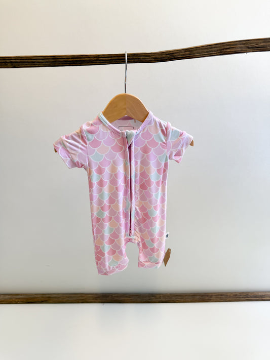 MERMAID SCALES | SHORTIE ZIP ROMPER