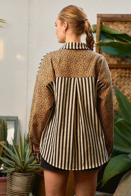 MIX & MATCH CHECKER STRIPE SHACKET