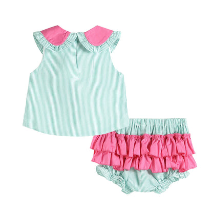 Pink and Green  Bloomer Set