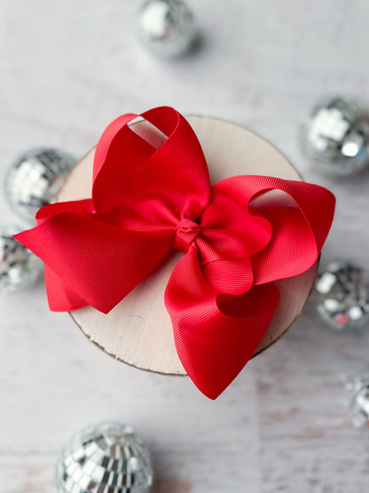 Oversize Grosgrain Hair Bow - Alligator Clip - 5.5"