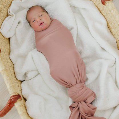 Knit Swaddle Blanket - Pecan