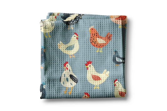 Rustic Chicken Farmhouse Homestead Kitchen Towel Waffle