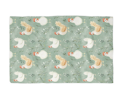 Chicken Collage Farmhouse Coop Homestead Kitchen Towel