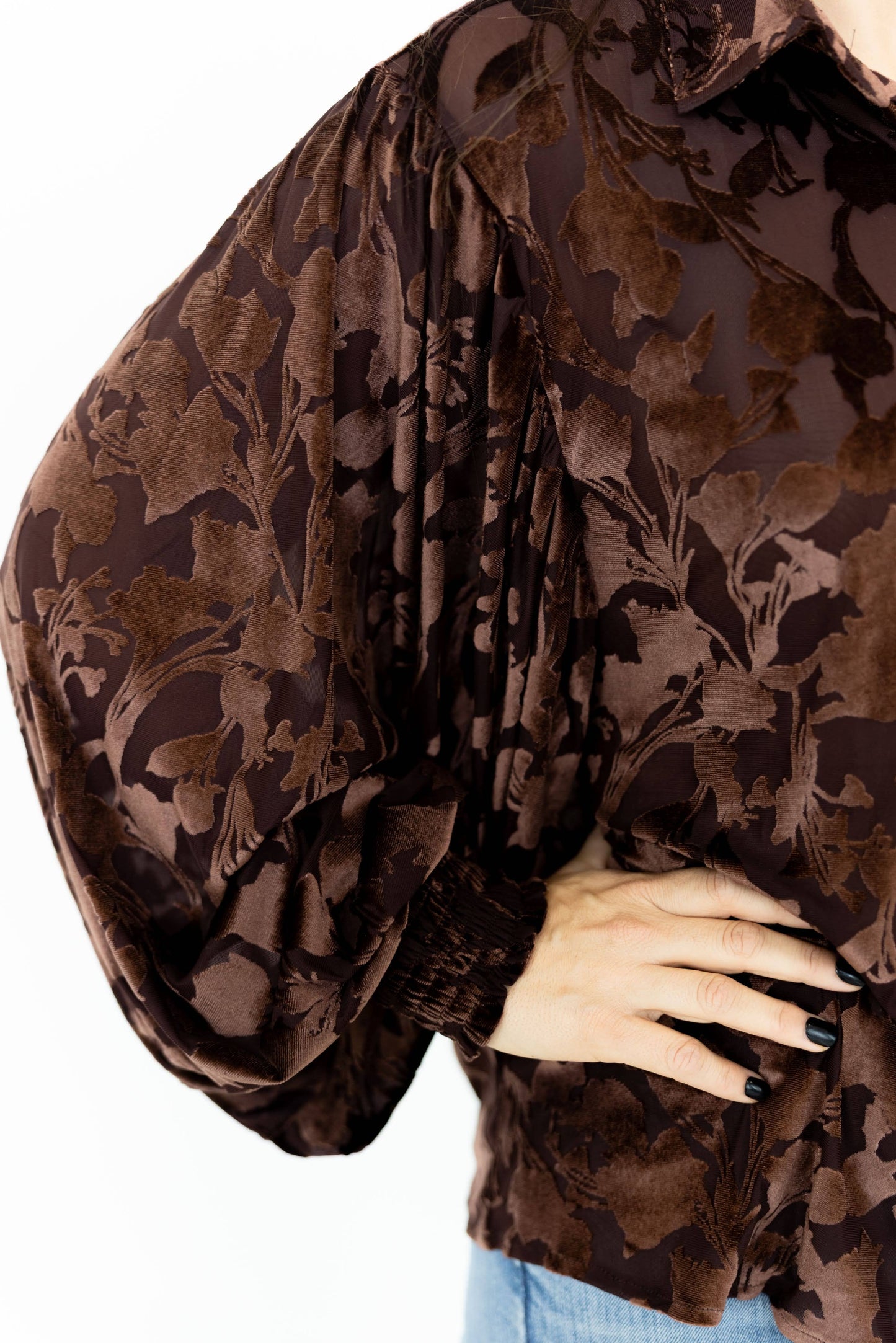 CHOCOLATE VELVET TOP