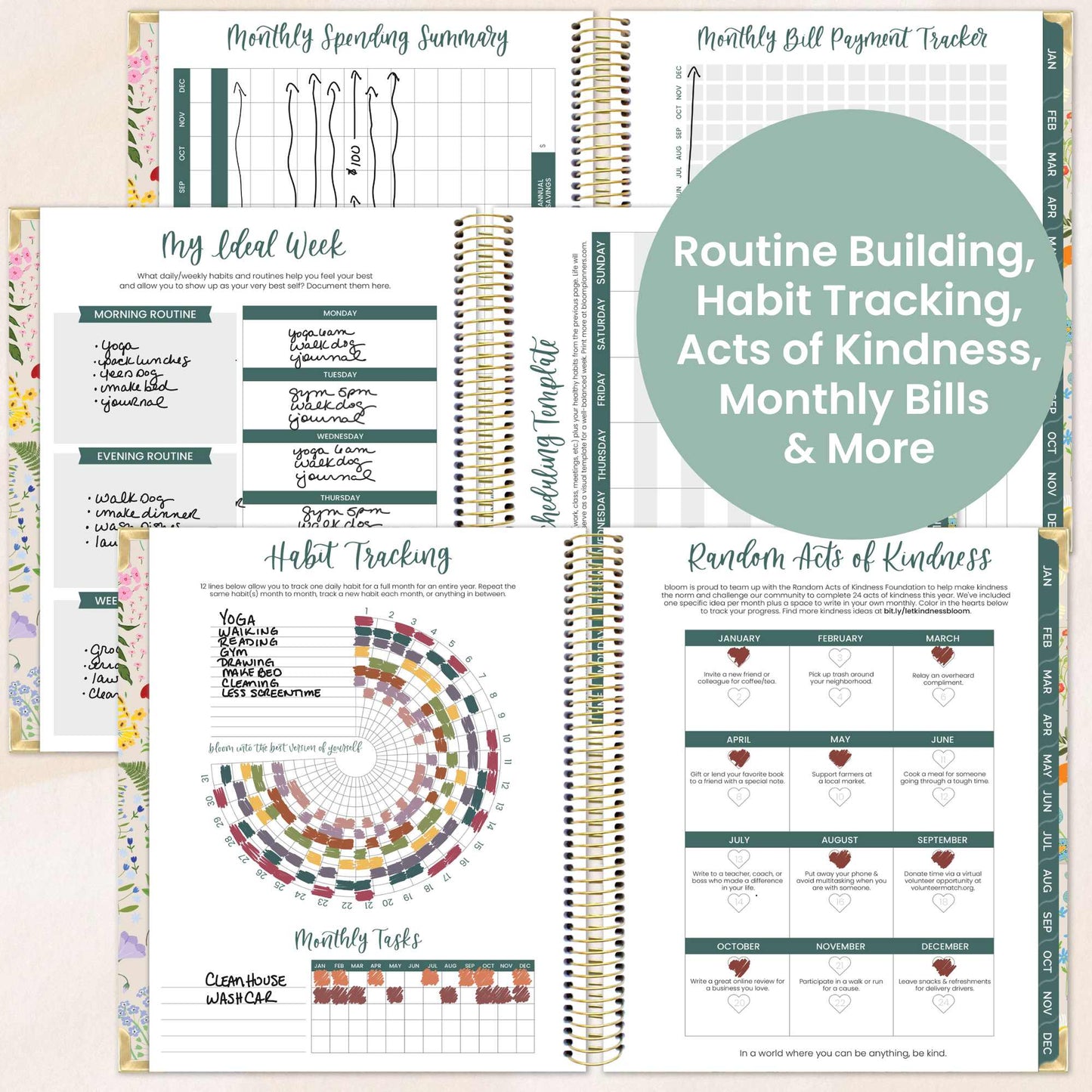 Green 2026/Floral 2026 Planner