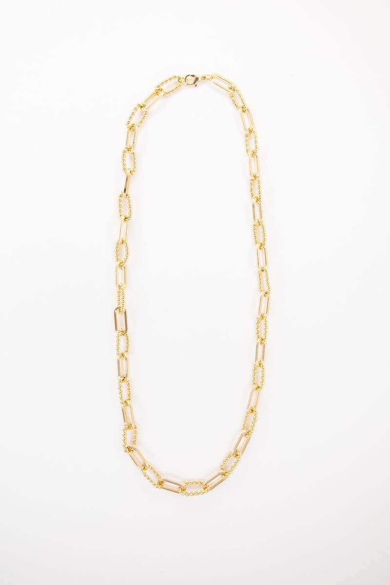 18K Gold Plated 20" Rope Link Chain