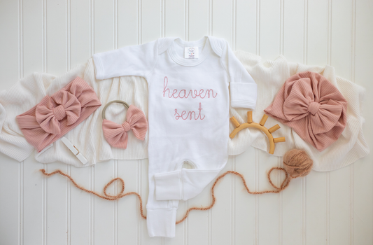 Baby Girl Romper | Heaven Sent Pink