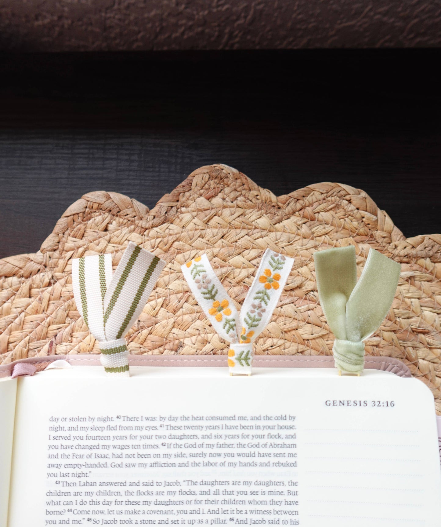 Garden Grace Trio – Handmade Ribbon Bookmark