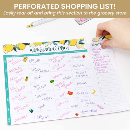 Horizontal Meal Planning Pad, 8.5x11 in