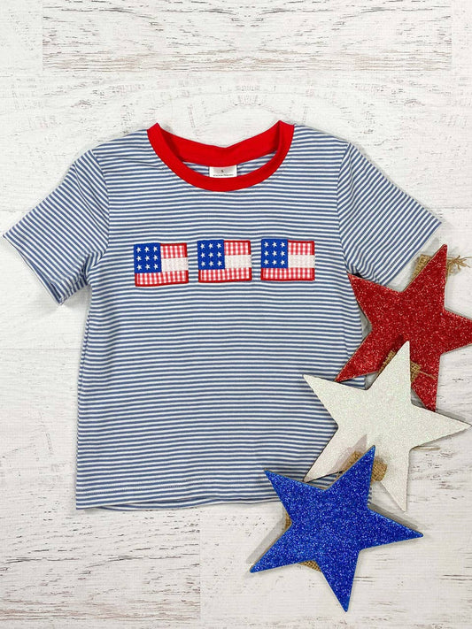 American Flag Boys Top
