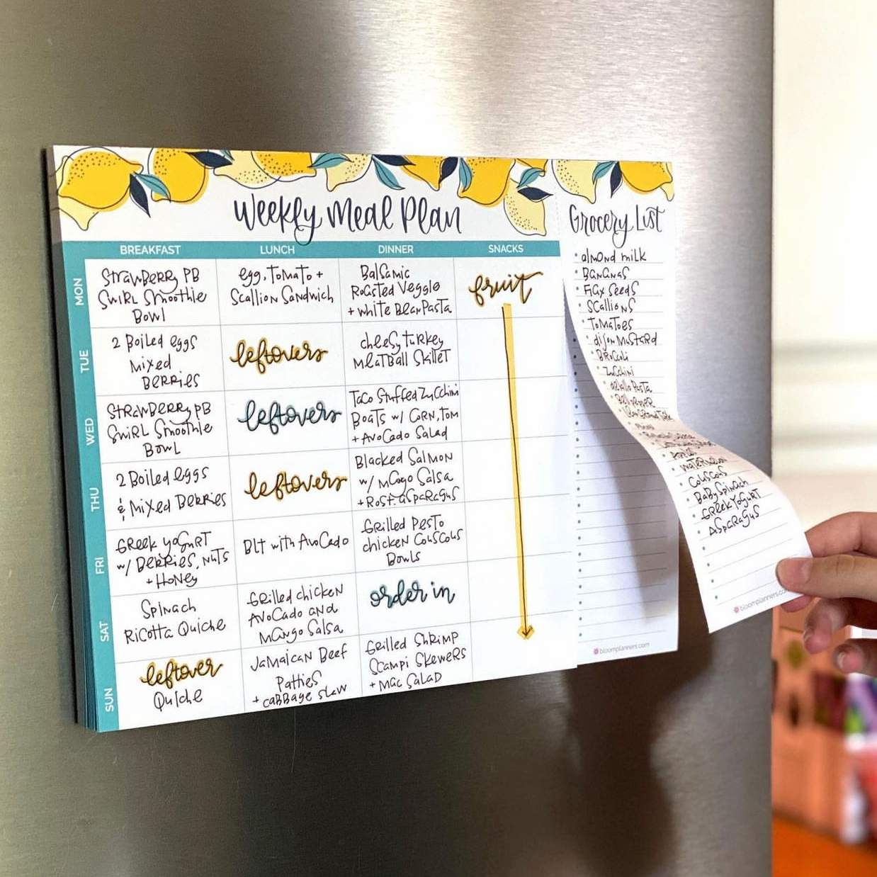 Horizontal Meal Planning Pad, 8.5x11 in