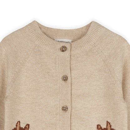 Horse Jacquard Cardigan (Organic Cotton)