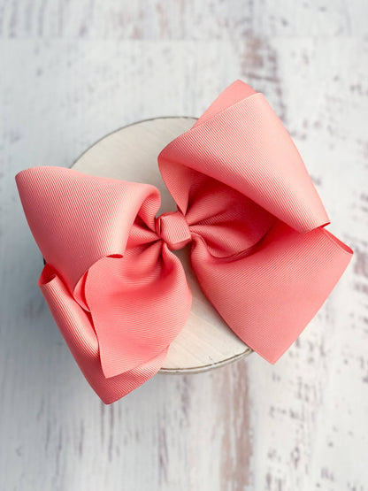 Texas Size Grosgrain Hair Bow - Alligator Clip - 6.5"
