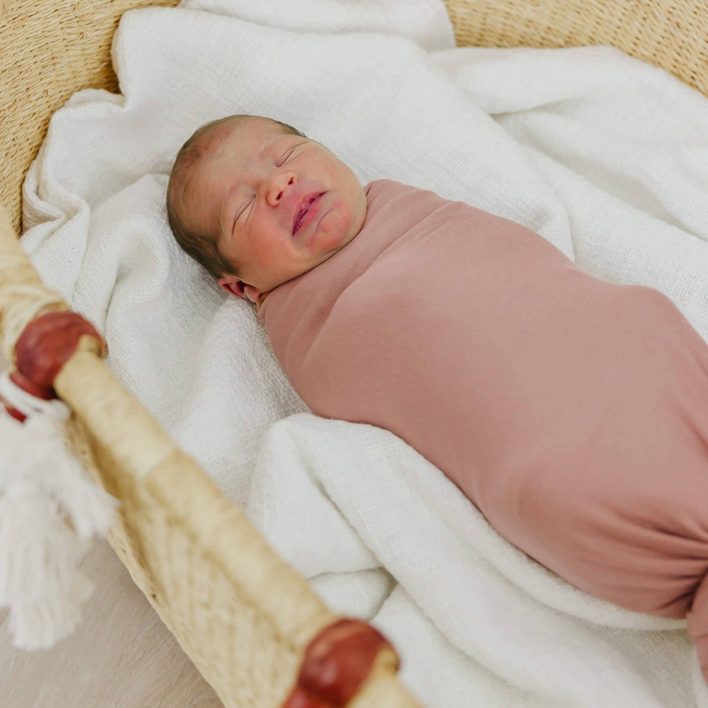 Knit Swaddle Blanket - Pecan