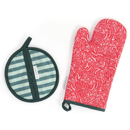 Christmas Floral Pot Holder Set