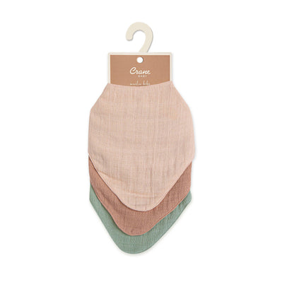 Muslin 3-Pc. Bib Set - Rose